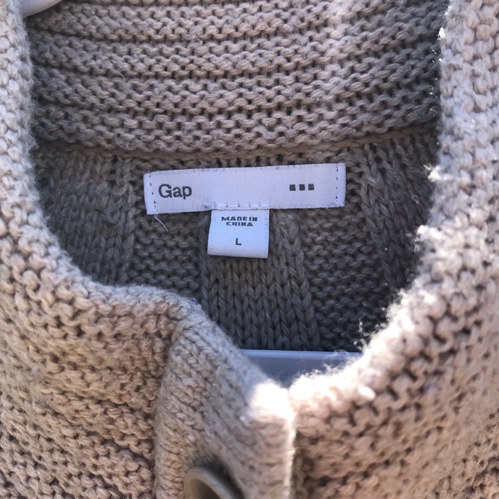 GAP beige, short sleeve, long duster/cardigan - Picture 8 of 8